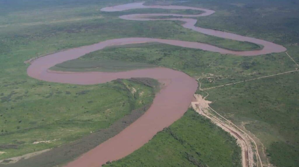 Río Pilcomayo experimentando una bajante en sus niveles