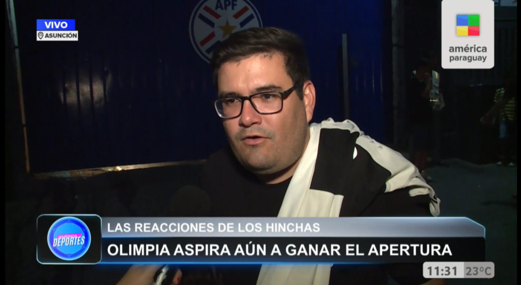 Hinchas de Olimpia satisfechos por la victoria