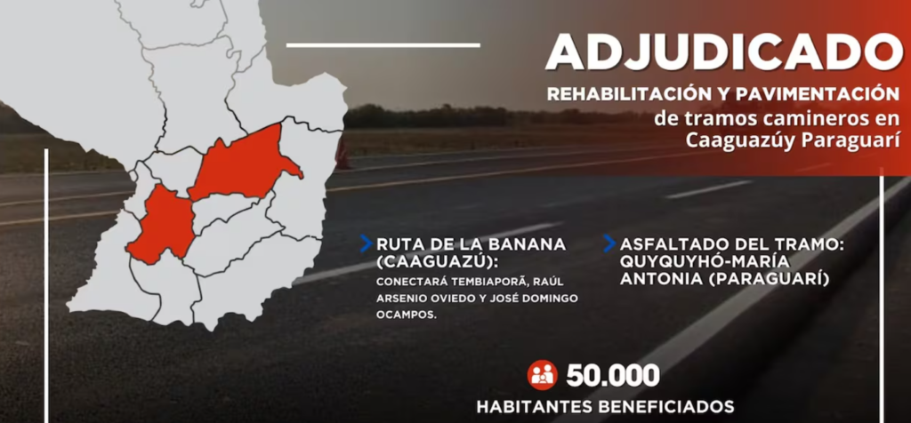 Adjudican rehabilitación y pavimentación de la Ruta de la Banana