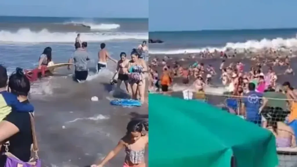 Ola gigante sorprende a turistas en Mar Chiquita y deja un muerto y decenas de heridos